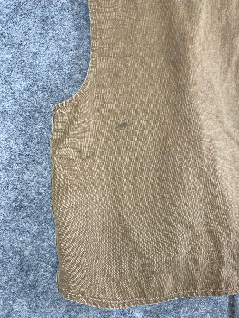 Vintage 07 Carhartt Brown Zip Front Work Vest Large Workwear Utility Western - Picture 14 of 15